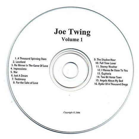 Joe Twing: Vol. 1, CD