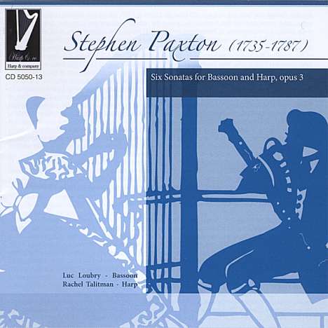 Stephen Paxton (1735-1787): Sonaten für Fagott &amp; Harfe op.3 Nr.1-6, CD