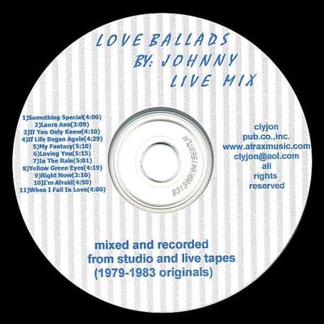 #6 Staten Island Johnny: 'Love Ballads' By Johnny-Live, CD