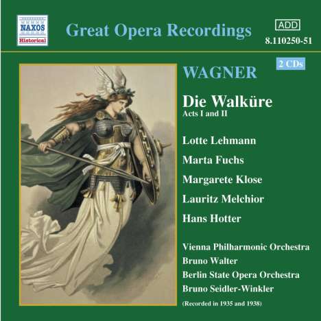 Richard Wagner (1813-1883): Die Walküre (1.& 2.Aufzug), 2 CDs