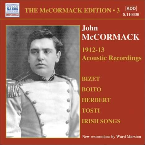 John McCormack-Edition Vol.3/The Acoustic Recordings 1912/13, CD