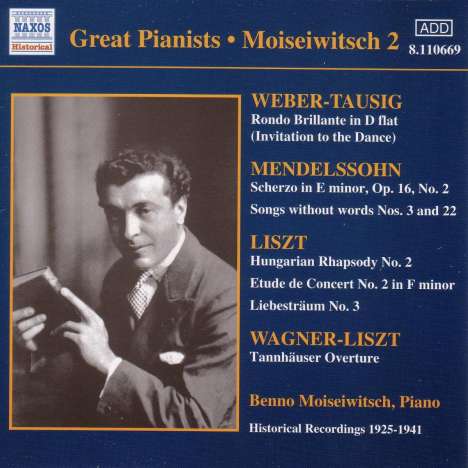 Benno Moiseiwitsch,Klavier Vol.2, CD