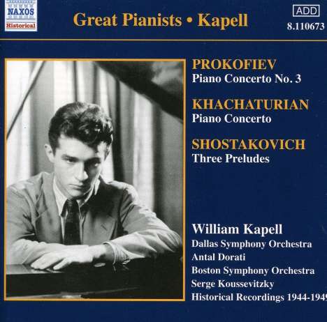 William Kapell spielt Klavierkonzerte, CD