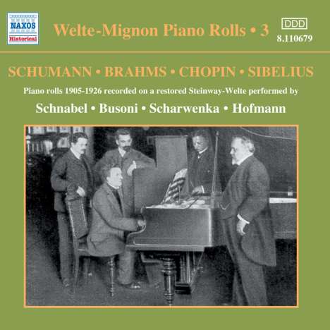 Welte-Mignon - Piano Rolls Vol.3 1905-1926, CD