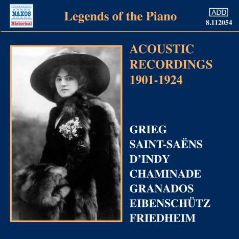 Legends of the Piano - Acoustic Recordings 1901-1924, CD