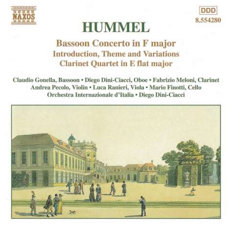 Johann Nepomuk Hummel (1778-1837): Fagottkonzert F-dur, CD