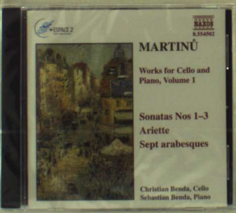 Bohuslav Martinu (1890-1959): Werke für Cello &amp; Klavier Vol.1, CD