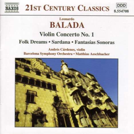 Leonardo Balada (geb. 1933): Violinkonzert Nr.1, CD