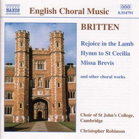 Benjamin Britten (1913-1976): Missa brevis, CD