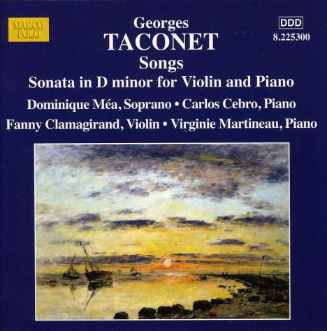 Georges Taconet (1889-1962): Lieder, CD