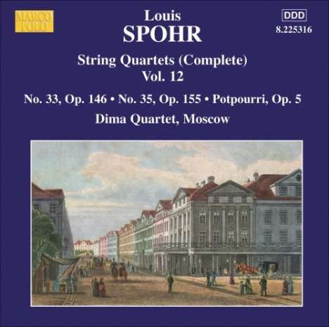 Louis Spohr (1784-1859): Streichquartette Vol.12, CD