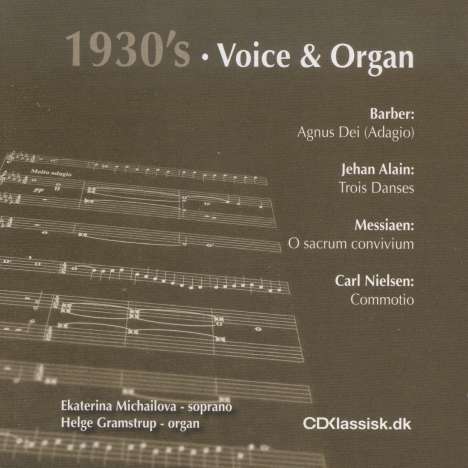 Ekaterina Michailova &amp; Helge Gramstrup - 1930' Voce &amp; Organ, CD