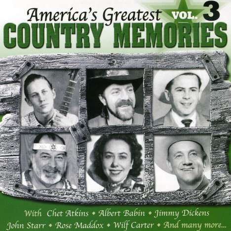 America's Greatest: Vol. 3-28 Country Memories, CD