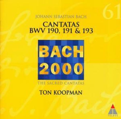 Johann Sebastian Bach (1685-1750): Kantaten BWV 190,191,193, CD