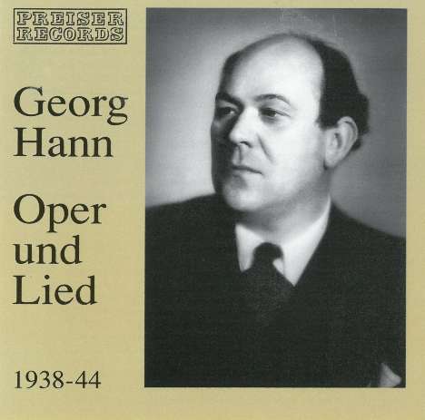 Georg Hann - Oper und Lied, CD