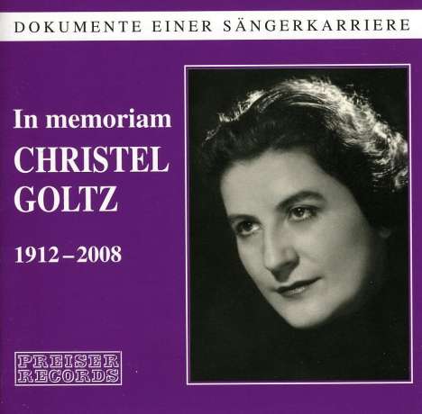 In Memoriam Christel Goltz (1912-2008), 2 CDs