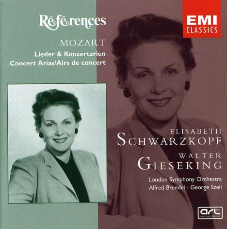 Elisabeth Schwarzkopf singt Mozart-Konzertarien &amp; Lieder, CD