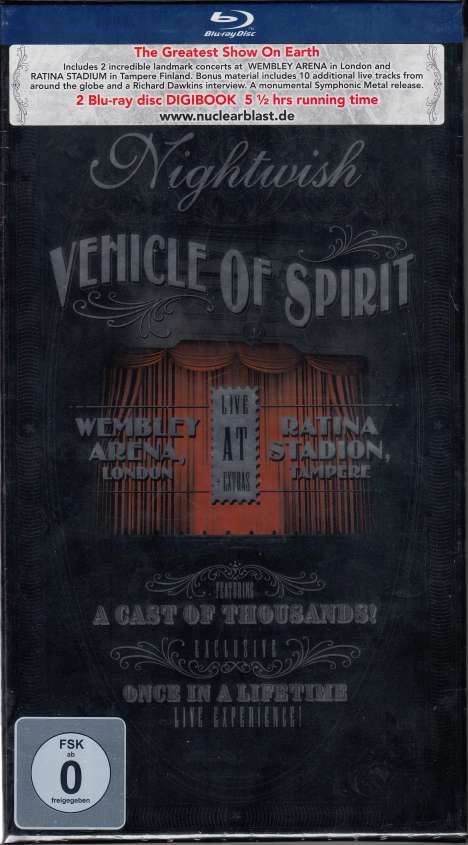 Nightwish: Vehicle Of Spirit: Live, 2 Blu-ray Discs