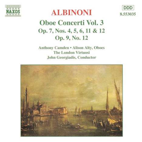 Tomaso Albinoni (1671-1751): Oboenkonzerte op.7 Nr.4-6,11,12, CD