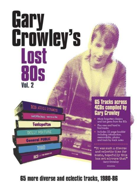 Gary Crowley's Lost 80's Vol.2 (Mediabook), 4 CDs und 1 Buch