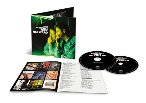 Cover: „The Essential Nick Heyward“. Zwei CDs und ein Booklet mit Songtexten und Albumcovern. Grüntöne dominieren das Design.