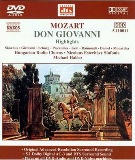 Wolfgang Amadeus Mozart (1756-1791): Don Giovanni (Ausz.), DVD-Audio