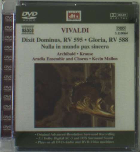 Antonio Vivaldi (1678-1741): Dixit Dominus di Praga RV 595, DVD-Audio