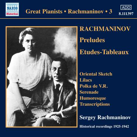Sergej Rachmaninoff Vol.3 (Victor Recordings), CD