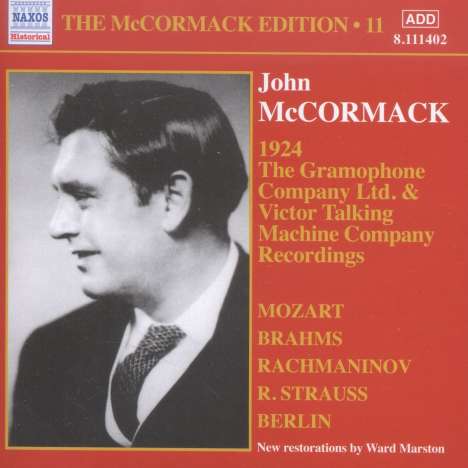John McCormack-Edition Vol.11 / The Gramophone Company Ltd. &amp; Victor Talking Machine Company Recordings, CD
