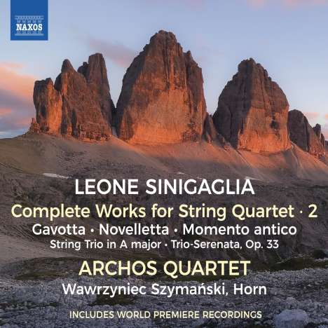 Leone Sinigaglia (1868-1944): Sämtliche Werke für Streichquartett Vol.2, CD