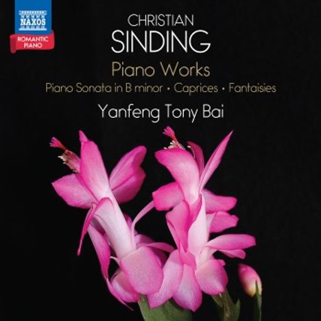Texte: Christian Sinding, Piano Works, Piano Sonata in B minor, Caprices, Fantasies, Yanfeng Tony Bai. Zwei rosa Blumen.