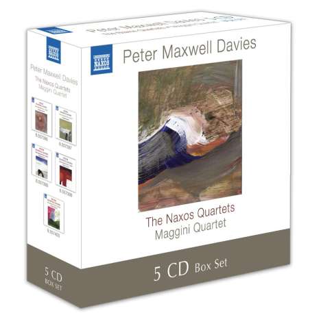 Peter Maxwell Davies (1934-2016): Streichquartette Nr. 1-10 "Naxos Quartette", 5 CDs