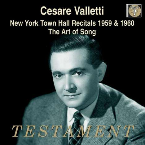 Cesare Valletti  - New York Town Hall Recitals 1959 &amp; 1960, 2 CDs