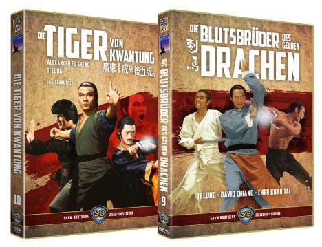 Die Tiger von Kwantung / Die Blutsbrüder des gelben Drachen (Blu-ray &amp; DVD), 2 Blu-ray Discs und 1 DVD
