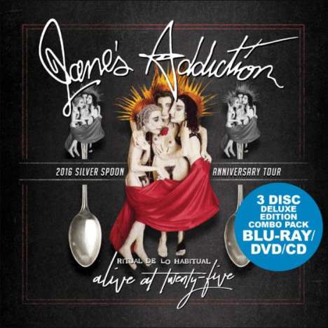 Jane's Addiction: Alive At Twenty-Five: Ritual De Lo Habitual (Deluxe Edition), 1 CD, 1 DVD und 1 Blu-ray Disc