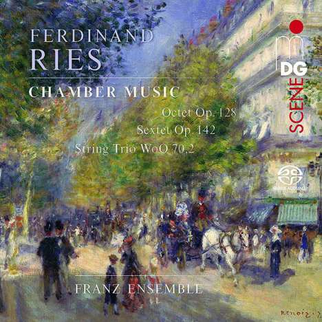 Ferdinand Ries (1784-1838): Oktett op.128 für Klavier,Streicher &amp; Bläser, Super Audio CD