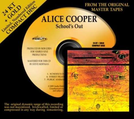 Alice Cooper: School's Out (24 Karat Gold-HDCD)(Limited Edition), CD