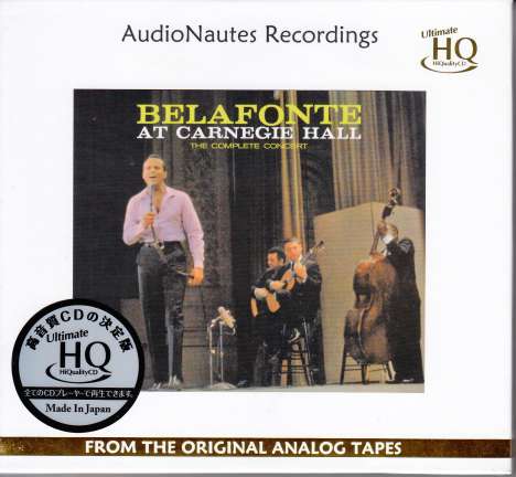 Harry Belafonte: Belafonte At Carnegie Hall - The Complete Concert (UHQ-CD) (Limited Numbered Edition in Schmuckbox), 2 CDs