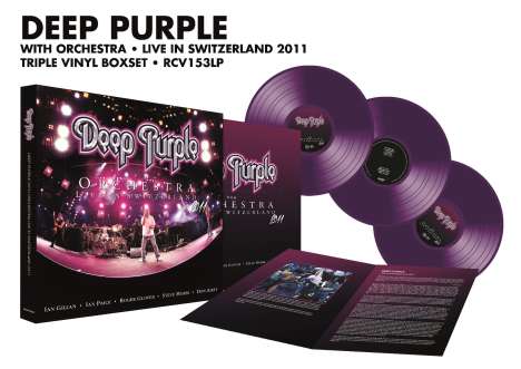 Deep Purple: Live With Orchestra - Montreux 2011 (Limited-Edition-Deluxe-Box-Set) (Purple Vinyl), 3 LPs