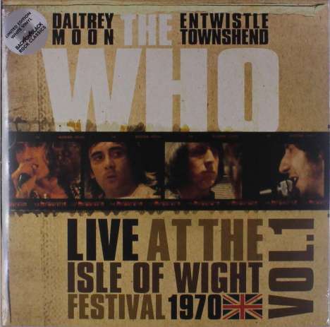 The Who: Live At The Isle Of Wight Festival 1970 Vol. 1 (Limited Edition) (White Vinyl), 2 LPs