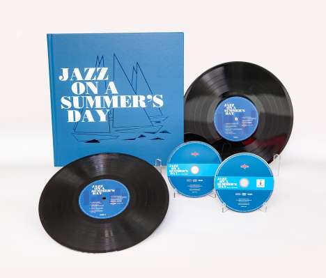 Filmmusik: Jazz On A Summer's Day (60th Anniversary Deluxe Edition) (Limited Edition), 1 CD, 1 DVD, 2 Singles 10" und 1 Buch
