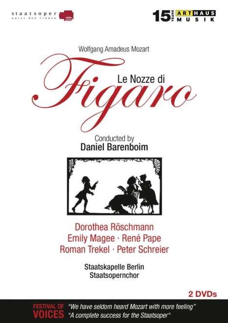 Wolfgang Amadeus Mozart (1756-1791): Die Hochzeit des Figaro (mit Arthaus-Katalog 2015/2016), 2 DVDs