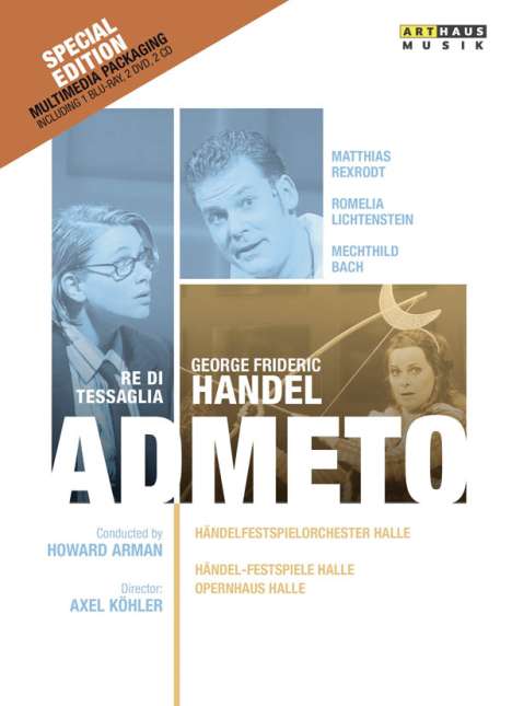 Georg Friedrich Händel (1685-1759): Admeto, 2 DVDs, 2 CDs und 1 Blu-ray Disc