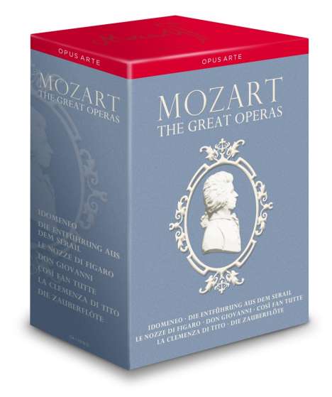 Wolfgang Amadeus Mozart (1756-1791): The Great Operas (7 Operngesamtaufnahmen), 13 DVDs