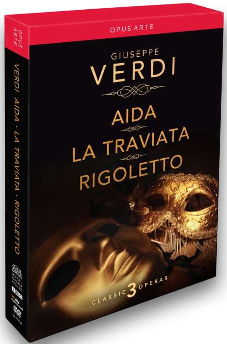 Giuseppe Verdi (1813-1901): 3 Operngesamtaufnahmen, 5 DVDs