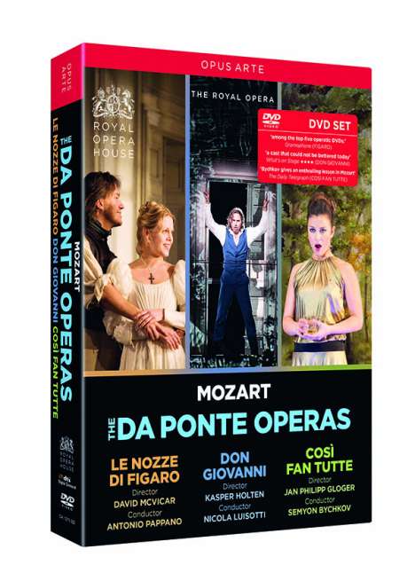 Wolfgang Amadeus Mozart (1756-1791): Die "Da Ponte-Opern" (Mitschnitte aus dem Royal Opera House Covent Garden), 5 DVDs