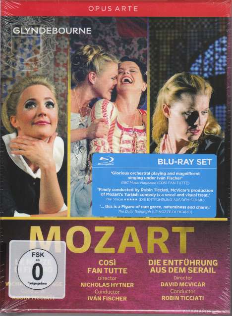 Wolfgang Amadeus Mozart (1756-1791): 3 Opern, 3 Blu-ray Discs