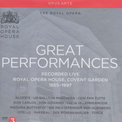 Great Performances (Operngesamtaufnahmen aus dem Royal Opera House), 32 CDs