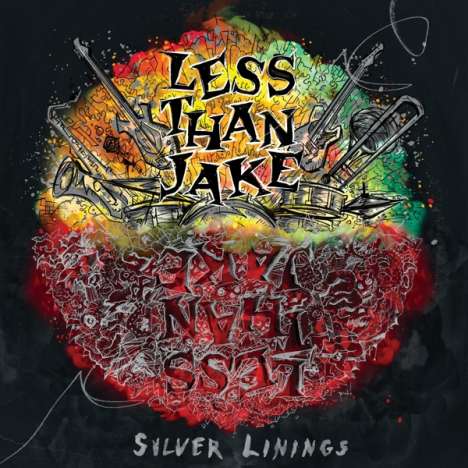 Less Than Jake: Silver Linings (Limited Edition) (Red &amp; Yellow Spinner W/ Black &amp; Silver Splatter Vinyl), LP