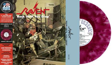 Raven: Rock Until You Drop (Limited Edition) (Blue &amp; Purple Smoke Vinyl), LP